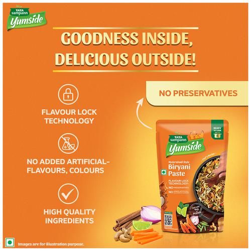 Tata Sampann Yumside Hyderabadi Style Biryani Paste - Ready To Cook, 150 g-6.webp